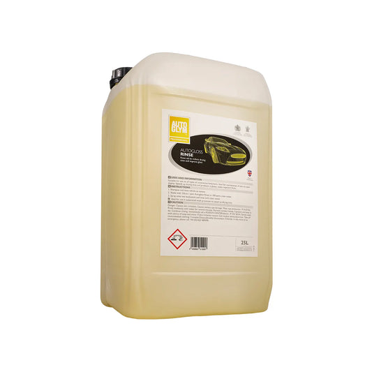 Large container of automotive fluid with a label on a white background