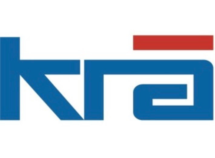 Logo of KTA with blue and red design on a white background